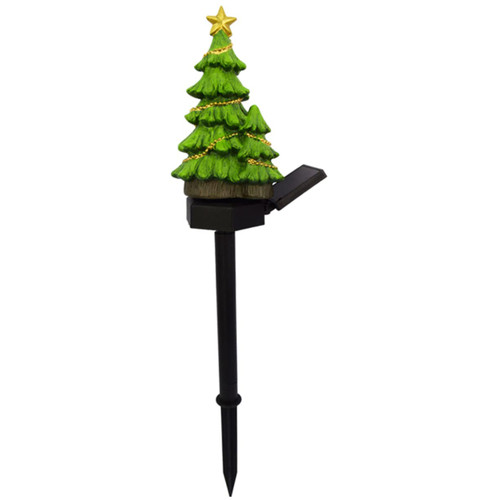 BESTOYARD Pine Solar Lamp Solar Christmas Tree Stake Light Solar Light Christmas Garden Stake Lights Christmas Decorations artificiales decorativas para sala Plant Decorations abs