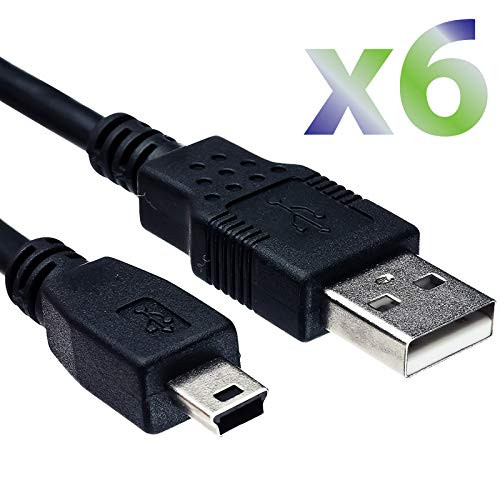 Exian Mini USB to USB Cable 1M Black 6PK