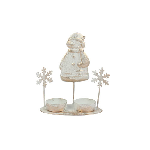 Christmas Tea Light Candle Holders, Metal Candle Stand Santa Candlestick Holders Table Decoration for Holiday, Wedding, Housewarming