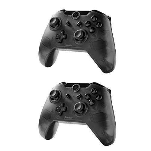Insten Wireless Pro Remote Controller for Nintendo Switch 2-Pack Wireless Gaming Pro Controller Bluetooth Gamepad Joypad Compatible With Nintendo Switch Console, Black (with USB charging cable)