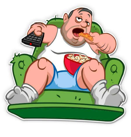 GT Graphics Couch Potato Funny - 3" Vinyl Sticker - for Car Laptop I-Pad Phone Helmet Hard Hat - Waterproof Decal