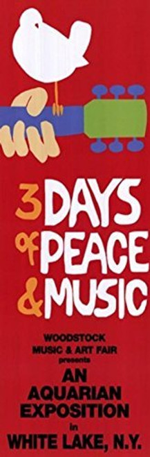 Buyartforless Woodstock - 3 Days of Peace 36x12 Art Print Poster Wall Decor Music Festival Red with White Dove and Guitar Buyartforless Woodstock - 3 Days of Peace 36x12 Art Print Poster Wall Decor Music Festival Red with White Dove and Guitar