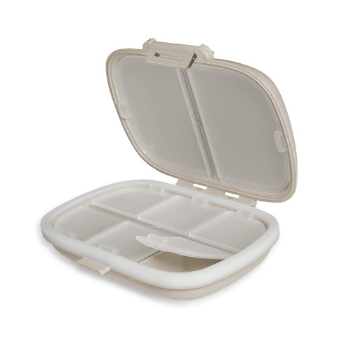 8 Compartments Pill Organizer, Pill Container, Medicine Organizer, Travel Pill Box 7 Day, Pill Dispenser, Pill Case, Pill Box, Weekly Pill Organizer, Pill Holder, Daily Pill Box Organizer (1PCS Beige)