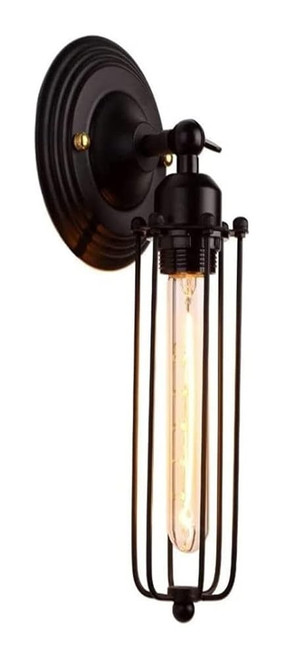 Retro Industrial E27 Wall Sconce Tube Rustic Adjustable Angle Wire Metal Cage Wall Lamp Vintage Sconces Retro Indoor Lighting Fixture for Bar Cafe Hallway Corridor Bedroom Edison Bedside Retro Industrial E27 Wall Sconce Tube Rustic Adjustable Angle Wire Metal Cage Wall Lamp Vintage Sconces Retro Indoor Lighting Fixture for Bar Cafe Hallway Corridor Bedroom Edison Bedside