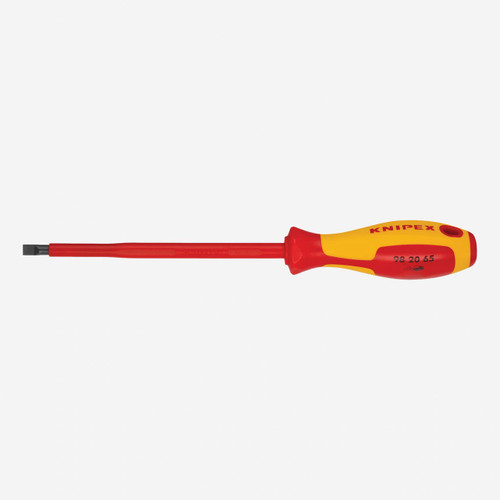 Slotted Screwdriver, 6"-1000V Insulated, 1/4" tip
