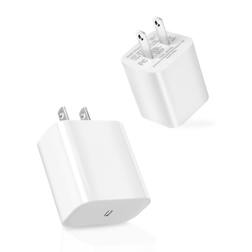 20W USB C Wall Charger,2 Pack PD Fast Cube Charger,Compact Type C Power Adapter Compatible with iPhone 13/12/Mini/Pro/Max, iPhone 13/12/11 Pro Max, iPhone Xs/XR, AirPods Pro, iPad Pro and More