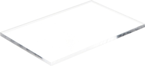 Plymor Clear Acrylic Rectangular Polished Edge Display Base, 6" W x 4" D x 0.25" H, Pack of 6