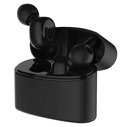 Wireless Earbuds Headphones, True Wireless Stereo Bluetooth 5.0 in-Ear Headset with Charging Case Built-in Mic Premium Sound Lightweight Auto Pairing TWS Wireless Earphones for Running Sport (Black)