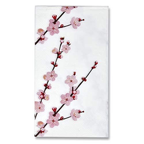 100 Floral Cherry Blossoms Guest Napkins 3 Ply Disposable Paper Pink Cherries Blossom Flowers Dinner Hand Napkin for Bathroom Powder Room Wedding Holiday Birthday Party Baby Shower Decorative Towels 100 Floral Cherry Blossoms Guest Napkins 3 Ply Disposable Paper Pink Cherries Blossom Flowers Dinner Hand Napkin for Bathroom Powder Room Wedding Holiday Birthday Party Baby Shower Decorative Towels
