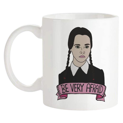 Fonhark - Wednesday Addams Mug (The Addams Family, 90s Film or Movie Buff Fanstic Mug, The X Files, Creepy, Nostalgia, Morticia, Goth), 11 Oz Novelty Coffee Mug/Cup, White