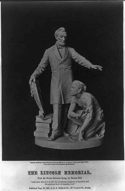 HistoricalFindings Photo: Lincoln Memorial - The Bronze Statuette Group 1867