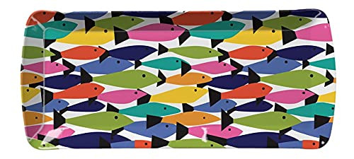 Merritt - Melamine Rectangle Loaf Tray - Rainbow Fish - 15"