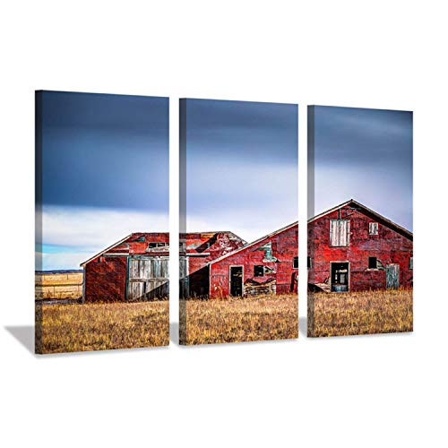 Hardy Gallery Rustic Landscape Artwork Building Picture: Old Barn Graphic Art Print on Canvas