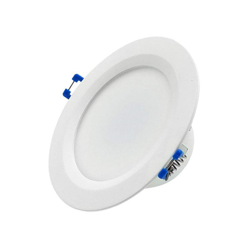 MGOR Sturdy Recessed LED Aluminum Downlight Round Embedded Integrated Spotlight White European Grille Panel Light for Commercial Home Illumination Ceiling Fixture