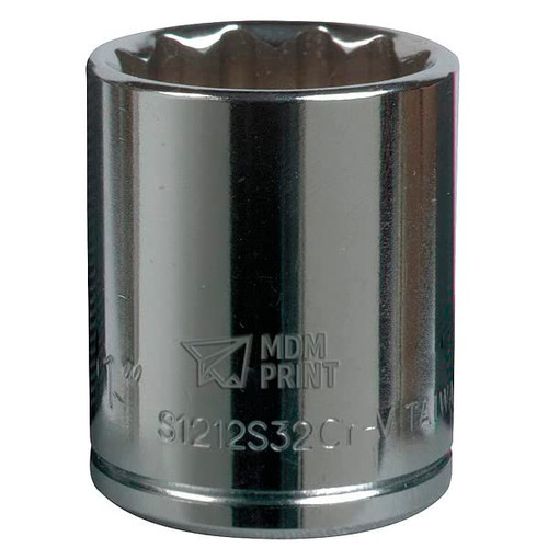 3/4 in Drive, 38mm 12 pt Metric Socket, 12 Points