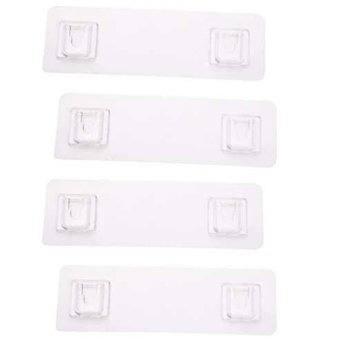 4 Pcs Adhesive Hooks Sticker Strong sticker Hooks Shower Shelf Adhesive Hooks for Bathroom Shower Caddy Corner Shelf basket Soap Dish hanging Hooks No Drilling Shower Kitchen Accessories (Double Hook)