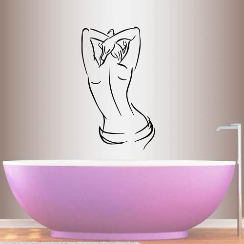 Wall Vinyl Decal Home Decor Art Sticker Silhouette of Nude Woman Bathroom Spa Beauty Salon Room Removable Stylish Mural Unique Design Wall Vinyl Decal Home Decor Art Sticker Silhouette of Nude Woman Bathroom Spa Beauty Salon Room Removable Stylish Mural Unique Design
