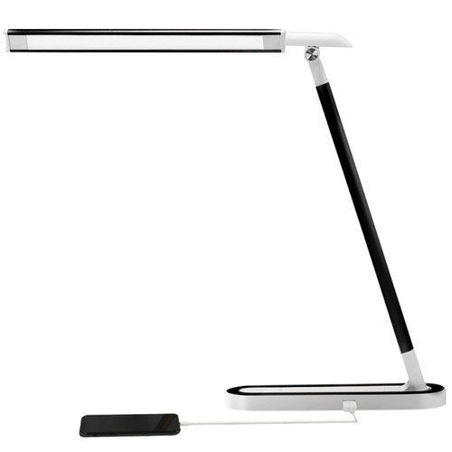 HDTIME-Desk Lamp with USB Charging Port, 3 Lighting Modes 3 Brightness Levels Desk Light,Touch Control Adjustable Led Kids Desk Lamp Black for Reading,Study,Office