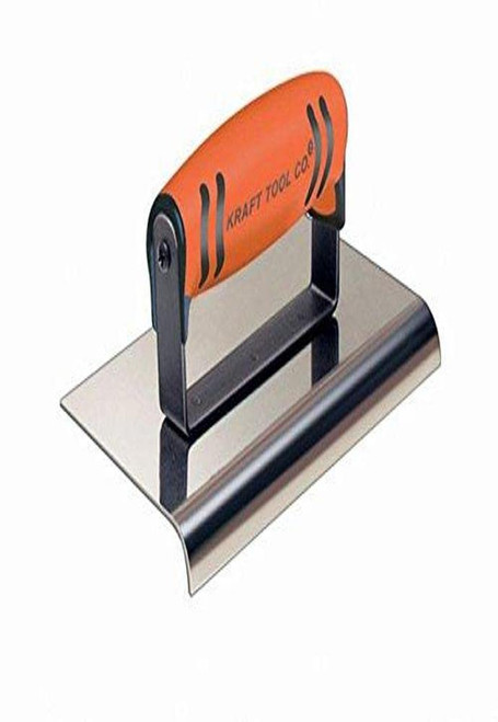 Kraft Tool CF908PF Stainless Steel Edger 1-Inch-Radius with ProForm Handle, 6 x 6-Inch