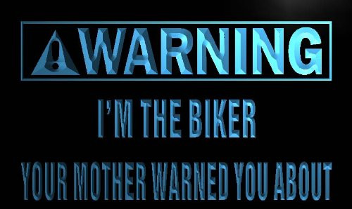 Warning I'm The Biker LED Sign Neon Light Sign Display m940-b(c)