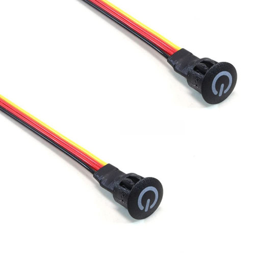 HomeSoGood 2pack Black Touch Switch for DC 5V to12v LED Light Micro Touch Sensor Stepless Dimmer Switches with Cord for On/Off 10mm/0.62in