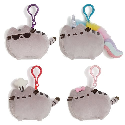Gund Pusheen the Cat Plush Clip-On Backpack Plush Set