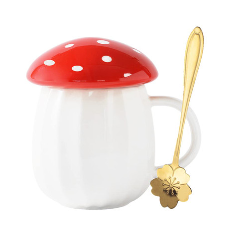 Yalucky Kawaii Cute Mushroom Mug Tea Cup Set Mushroom Stuff for Milk Glass Coffee Tea Cup Mug With Lid Gifts for Girl Women Birthday Christmas Home Decor (Red) Yalucky Kawaii Cute Mushroom Mug Tea Cup Set Mushroom Stuff for Milk Glass Coffee Tea Cup Mug With Lid Gifts for Girl Women Birthday Christmas Home Decor (Red)