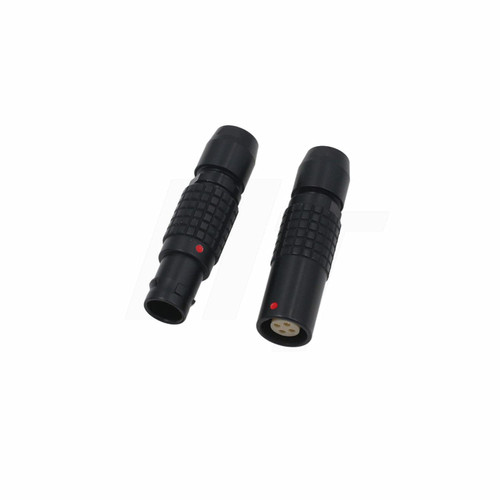 HangTon Black 1B FGG PHG 305 5 Pin Connector Male Female Circular Push Pull Free Socket and Cable Plug Compatible for Lemo (5-pin, Black)