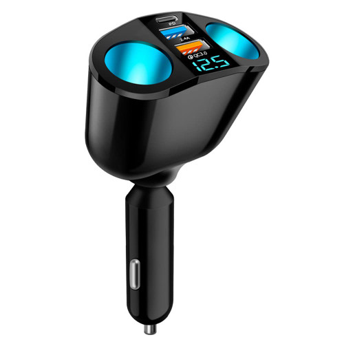 2023 New Upgrade 5 Port Cigarette Lighter Splitter,QC3.0&PD 20W Super Fast Car Charger with Dual Cigarette Lighter Plug with LED Voltmeter Compatible with iPhone 14 Pro iPad Dash Cam GPS (PD+QC+2.4A) 2023 New Upgrade 5 Port Cigarette Lighter Splitter,QC3.0&PD 20W Super Fast Car Charger with Dual Cigarette Lighter Plug with LED Voltmeter Compatible with iPhone 14 Pro iPad Dash Cam GPS (PD+QC+2.4A)