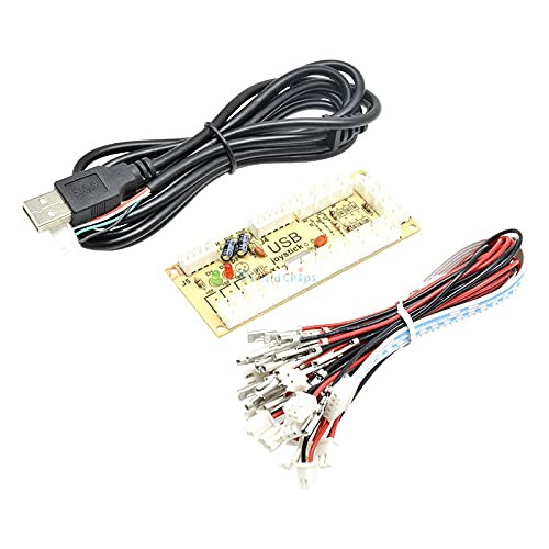 Zero Delay Arcade USB Encoder PC to Joystick Push Buttons Wired Cables for Fight Stick Control Module Board DIY Arcade Game Kit