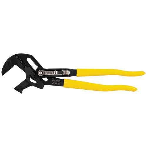 Klein Tools D53010 Plier Wrench, Adjustable Pump Plier and Smooth Parallel Jaws, High Leverage, 10-Inch