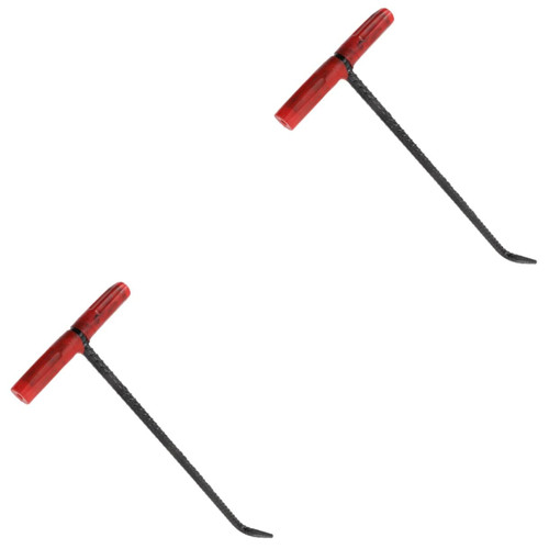 Hook Tool 2pcs Sewer Manhole Hook Household Tools Ceiling Hooks Heavy Duty Mutitool Manhole Lifter Hook Drain Tool Manhole Tool Heavy Duty Lifting Hook Manhole Lifter Steel