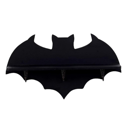 lixuesong Bat Crystal Shelf Wall Mounted Floating Shelves Hanging Floating Wood Shelves for Goth Home Bedroom Bathroom Decoration Storage Shelves