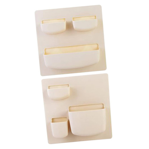 DOITOOL 2 Pcs Wall Shelf Wall Mounted Shelves for Storage Wall Floating Shelves Entryway Shelf Ledge Shelf Storage Shelving The Ledge Storage Shelves Wall Shelves for Bathroom Beige Simple