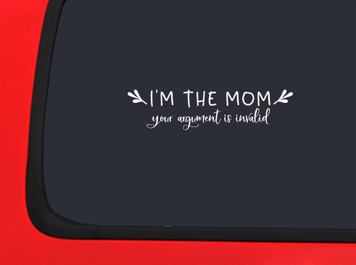 Car Sticker Mom Your Argument is Invalid Funny Family Boss Mother Car Window Decal Sticker White 7 Inch Car Sticker Mom Your Argument is Invalid Funny Family Boss Mother Car Window Decal Sticker White 7 Inch