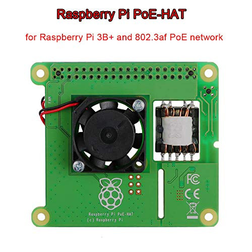 MakerFocus Raspberry Pi Power Over Ethernet Poe Hat Expansion Board(Raspberry Pi HAT Expansion Board) for Raspberry Pi 3 B+, with Brushless Cooling Fan, Supporting 802.3af Network Standard