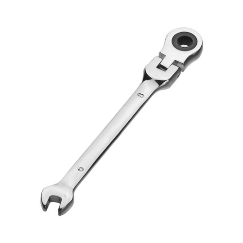 Fxionicon Ratcheting Combination Wrench, Flex-Head Hardened Chrome Vanadium Steel Open End Spanner Metric 6mm