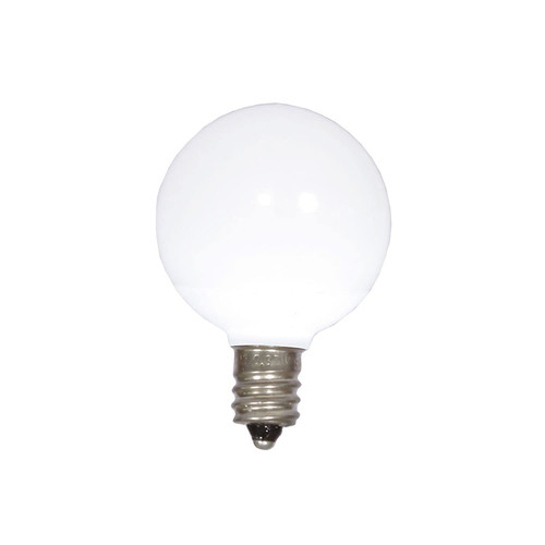 Vickerman G40 Cool White Ceramic LED Nickel Base Bulb E12 .96Watts 120Volt Dimmable, 25 Bulbs per Pack