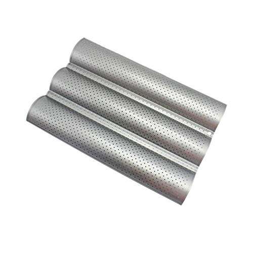 Nonstick Perforated Baguette Pan for French Bread Baking 3 Wave Loaves Loaf Bake Mold Toast Cooking Bakers Molding 3 Gutter Oven Toaster Pan Cloche Waves Silver Steel Tray Italian Nonstick Perforated Baguette Pan for French Bread Baking 3 Wave Loaves Loaf Bake Mold Toast Cooking Bakers Molding 3 Gutter Oven Toaster Pan Cloche Waves Silver Steel Tray Italian