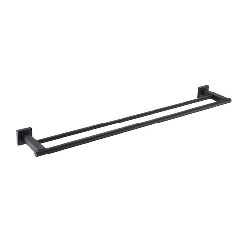 Miyili Matte Black Double Bath Towel Bar 30-Inch SUS 304 Stainless Steel Towel Holder Rack for Bathroom, A02B75B Miyili Matte Black Double Bath Towel Bar 30-Inch SUS 304 Stainless Steel Towel Holder Rack for Bathroom, A02B75B
