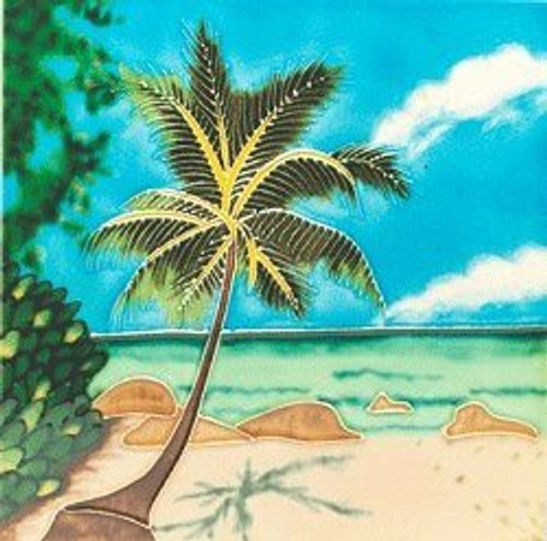 Palm Tree Decorative Ceramic Wall Art Tile 4x4 Palm Tree Decorative Ceramic Wall Art Tile 4x4