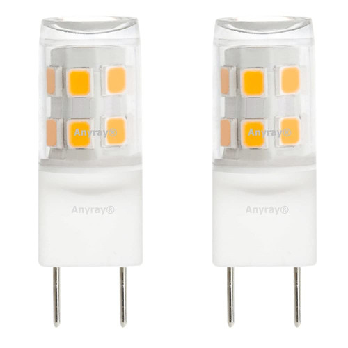 Anyray (2)-LED G8 2W Replacement Bulbs for 20W Maytag Whirlpool JennAir Samsung Microwave Light 4713-001165 (Daylight White 6000K)