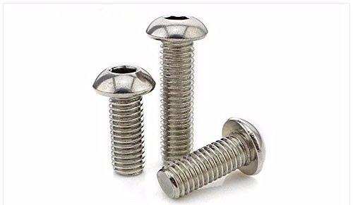 M26mm Pan Round Head Hex Socket Stainless Steel Screw Bolt - Pack of 30