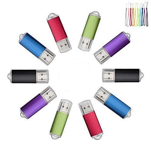 10PCS USB Flash Drive USB 2.0/3.0 Memory Stick Memory Drive Pen Drive Multicolor (2.0/1GB)