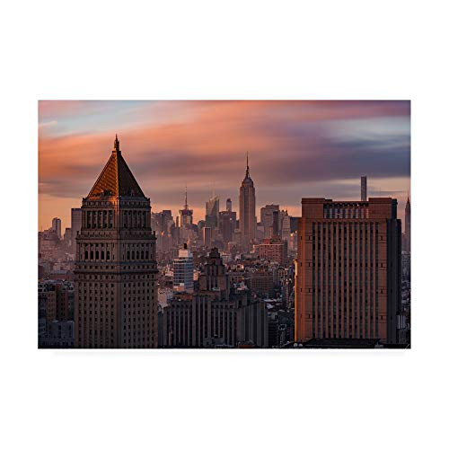 Trademark Fine Art Golden Light New York Low Clouds by Bruce Gett, 16x24