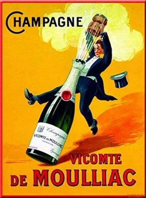 Kexle French Metal Sign Retro AD VICOMTE DE MOULLIAC Champagne Retro Vintage 8x12 Tin Metal Sign Wall Decor Home Decor Kexle French Metal Sign Retro AD VICOMTE DE MOULLIAC Champagne Retro Vintage 8x12 Tin Metal Sign Wall Decor Home Decor