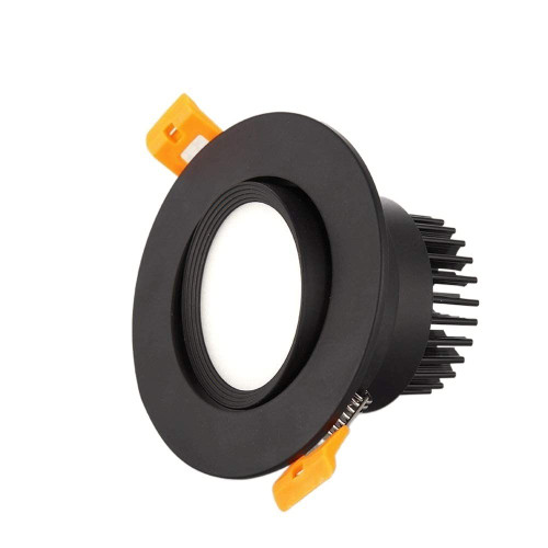 MYKAGS 5W, 7W, 10W Black Cob LED Recessed Lights Adjustable 3 Color Dimming Living Room Ceiling Recessed Ceiling Lights CRI85 Adjustable Illumination Angle Spotlight for Kitchen Fashion (Color : 7w)