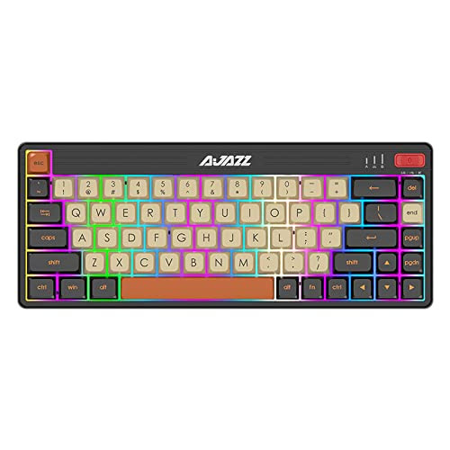 FIRSTBLOOD ONLY GAME. K690T Hot-Swappable 60% 2.4G Wireless/Bluetooth 5.0/USB Wired Triple Mode Mechanical Keyboard, 69 Keys Compact Gaming Keyboard, PBT Keycaps RGB Backlit, Brown Switch FIRSTBLOOD ONLY GAME. K690T Hot-Swappable 60% 2.4G Wireless/Bluetooth 5.0/USB Wired Triple Mode Mechanical Keyboard, 69 Keys Compact Gaming Keyboard, PBT Keycaps RGB Backlit, Brown Switch