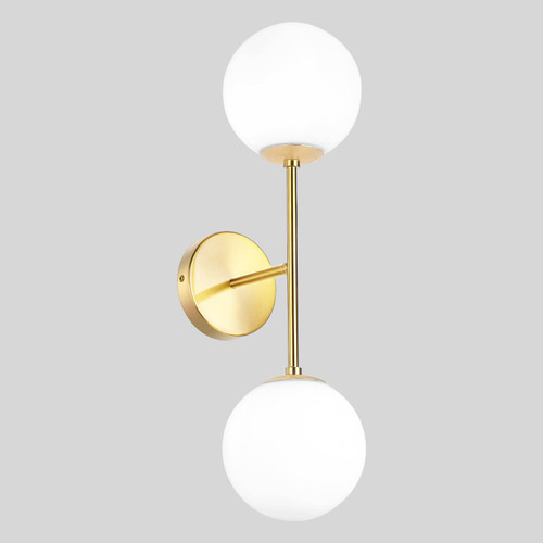 Pasearo Sconces Wall Lighting, Gold Wall Sconce Modern Bathroom Vanity Light Suitable for Beds Stairs Hallways Globe Glass Shade Wall Light (Excluding Bulbs) Pasearo Sconces Wall Lighting, Gold Wall Sconce Modern Bathroom Vanity Light Suitable for Beds Stairs Hallways Globe Glass Shade Wall Light (Excluding Bulbs)