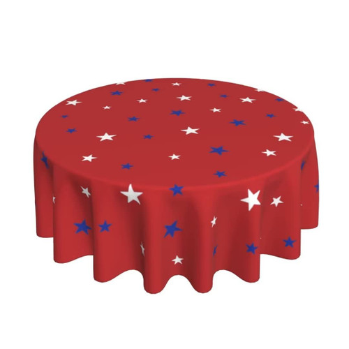 BETGINY 4th of July Tablecloth 60 Inch Round Patriotic Red Blue Star Tablecloths Washable Farmhouse Table Cloth Decorative for Picnic Party Holiday Home Indoor Outdoor BETGINY 4th of July Tablecloth 60 Inch Round Patriotic Red Blue Star Tablecloths Washable Farmhouse Table Cloth Decorative for Picnic Party Holiday Home Indoor Outdoor
